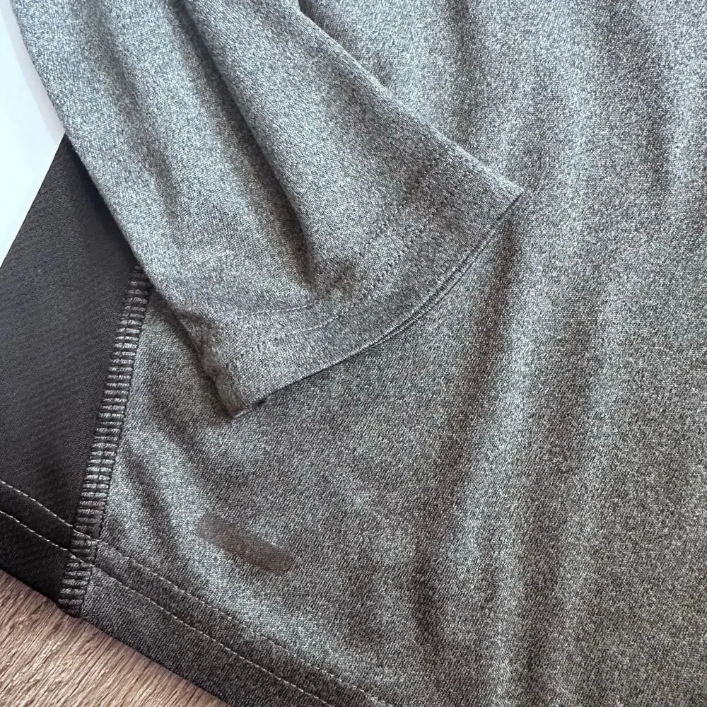 Champion Black & Gray 1/4 Zip Athletic Top - Size 6/7